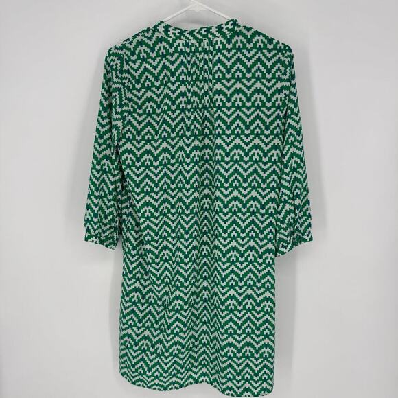 Gap Women's Green Midi Summer Spring Flowy Dress with a geometric print. - Picture 7 of 7